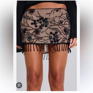 Jaded London Ellora Embellished Mini Skirt Embroidered beaded size 4 NEW NWT
